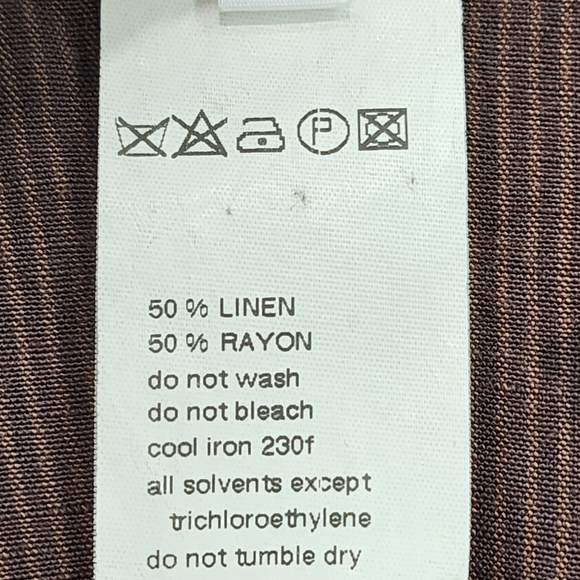 Lilith Women's Linen Blend Pinstripes Button Front Top - Picture 6 of 6